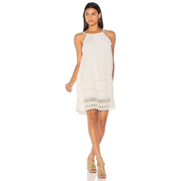 Alice + Olivia Dresses & Skirts - Alice + Olivia Sz M Danna Tie-Strap Short Dress Crochet Embroidered